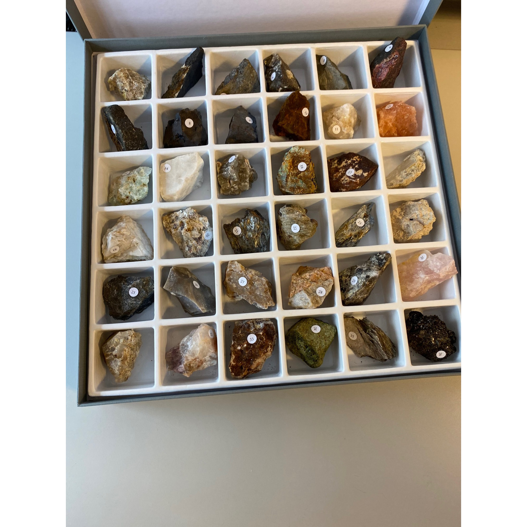 geología para niños 30 unidades de colección de minerales de roca
